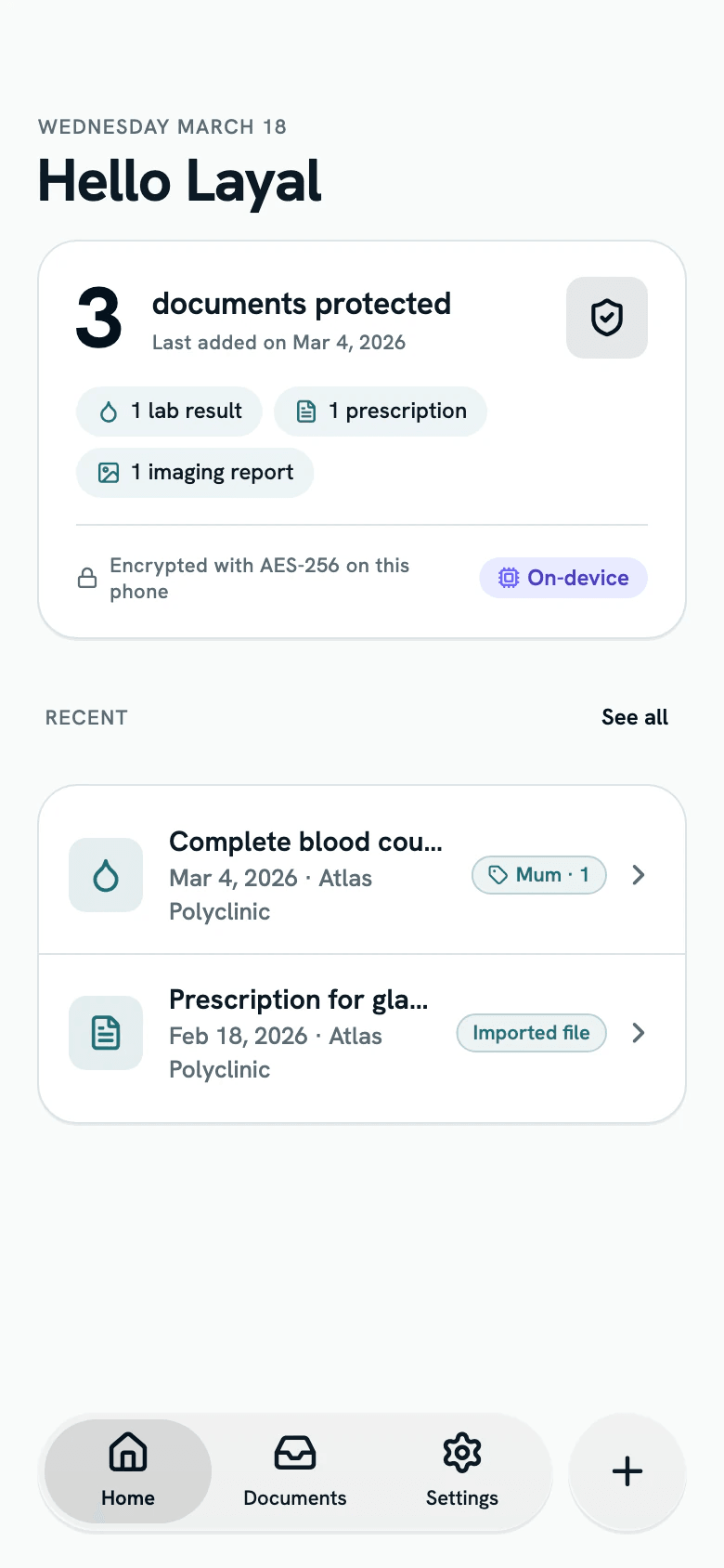 Interface de Vela